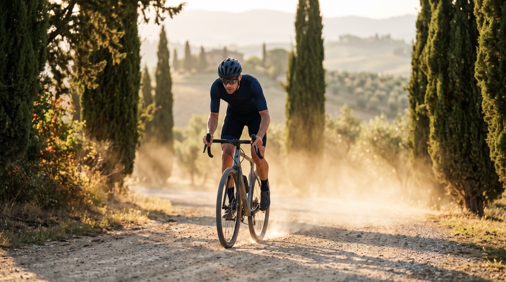 Ciclismo su strada sterrata e sterrato toscano